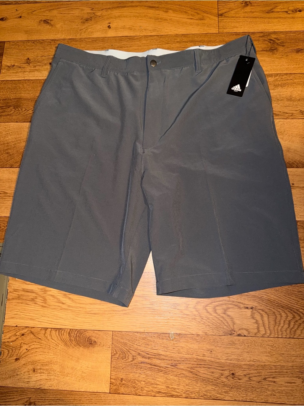 adidas Men's Gray Flat Front Performance Shorts